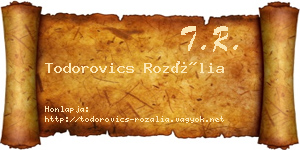 Todorovics Rozália névjegykártya
