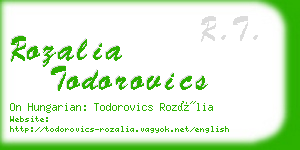 rozalia todorovics business card